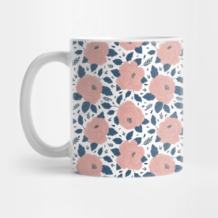 Pink Red Floral Design Pattern Mug